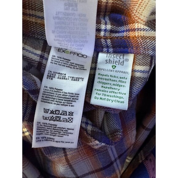 Exofficio BugsAway Redding Midweight Flannel Long Sleeve Shirt Plaid Men's 2XL - Picture 12 of 12